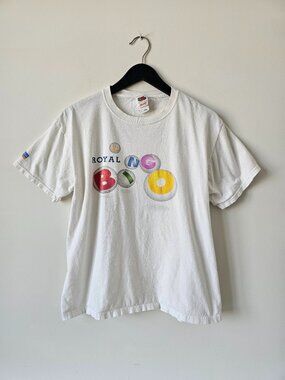 Royal Caribbean Bingo White Crew Neck Short Sleeve T-Shirt Men's Large